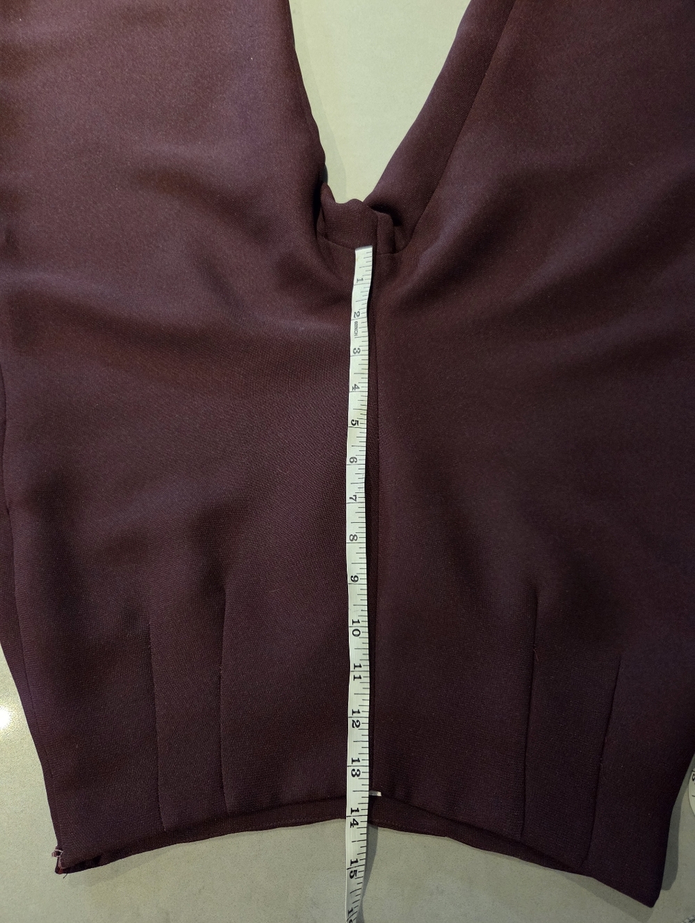 High-Waist Wide-Leg Pants in Deep Plum - Picture 5 of 8